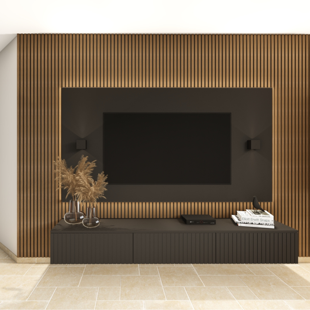 Lumivéra™ – Mur TV Sur Mesure | Design Moderne & Éclairage d’Ambiance Intégré