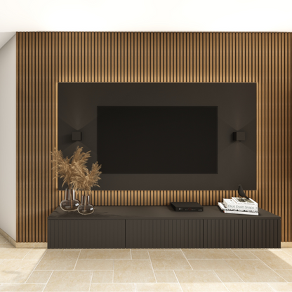 Lumivéra™ – Mur TV Sur Mesure | Design Moderne & Éclairage d’Ambiance Intégré