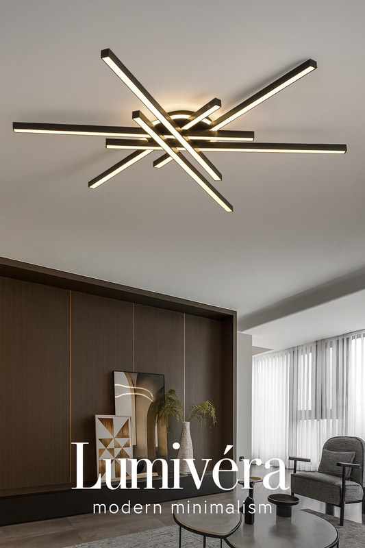 Lumivéra™ – Plafonnier LED Design Croisé | Moderne, Minimaliste & Haute Luminosité