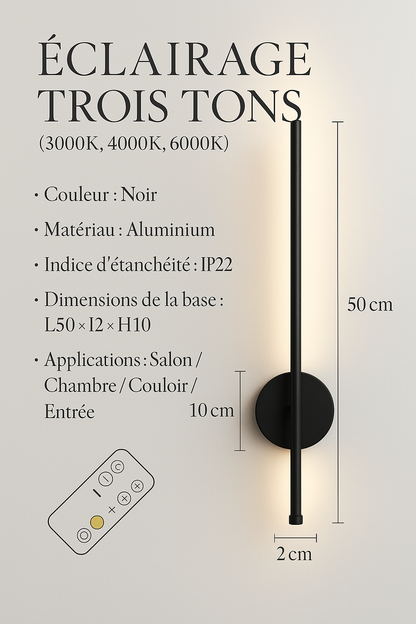 Lumivéra™ – Applique Murale LED Sans Fil Élégante | Rotation 360° | Rechargeable & Installation Magnétique