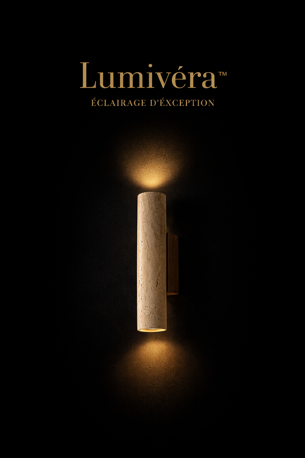 Lumivéra™ – Applique Murale Travertin Wabi Sabi
