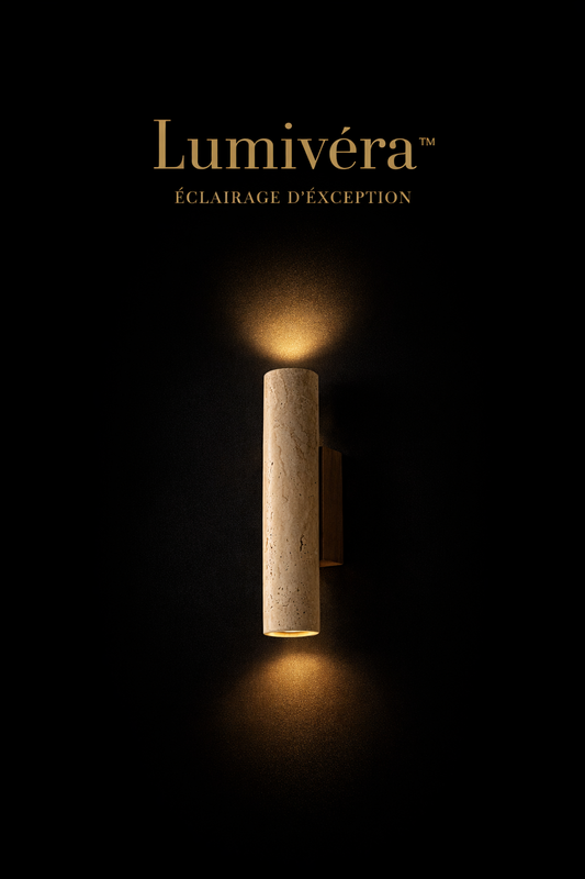 Lumivéra™ – Applique Murale Travertin Wabi Sabi