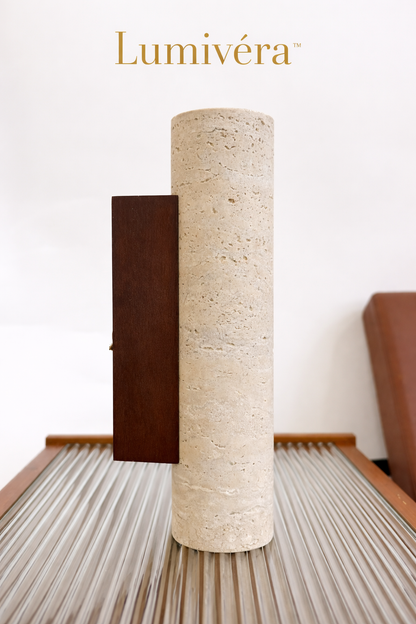 Lumivéra™ – Applique Murale Travertin Wabi Sabi