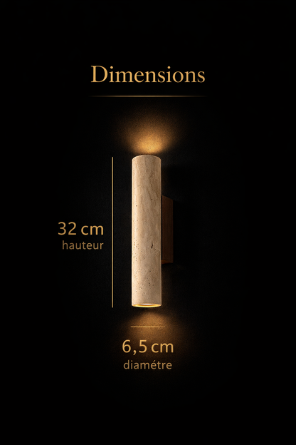 Lumivéra™ – Applique Murale Travertin Wabi Sabi