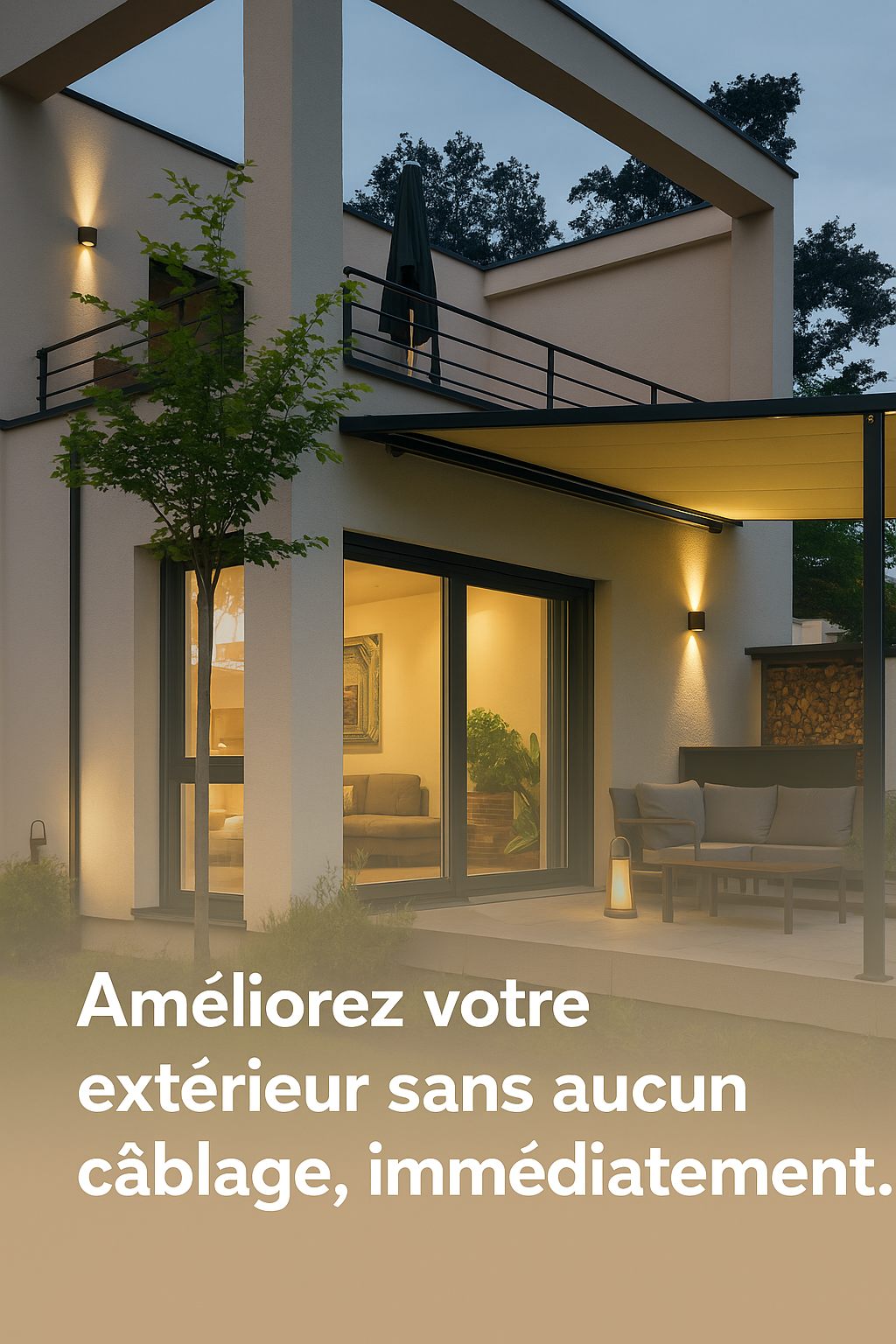 Lumivéra™ – Lampe Murale Extérieure Sans Fil | Applique LED Design Étanche | L’Original Haut de Gamme