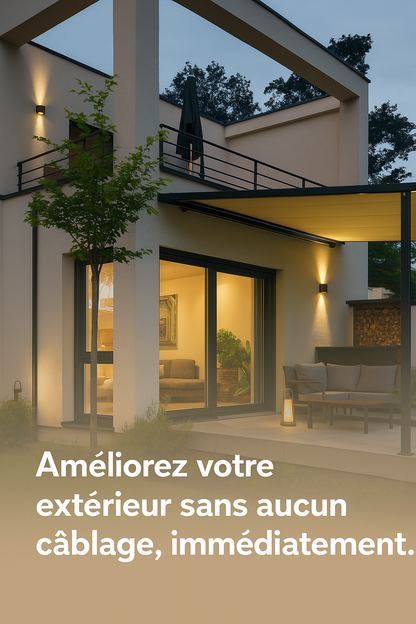 Lumivéra™ – Lampe Murale Extérieure Sans Fil | Applique LED Design Étanche | L’Original Haut de Gamme