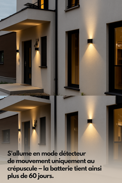 Lumivéra™ – Lampe Murale Extérieure Sans Fil | Applique LED Design Étanche | L’Original Haut de Gamme