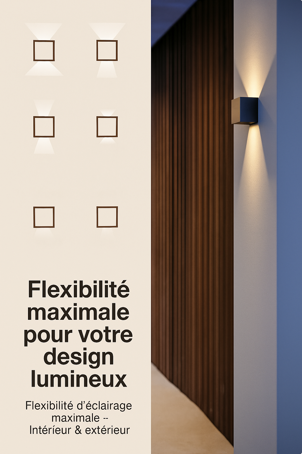 Lumivéra™ – Lampe Murale Extérieure Sans Fil | Applique LED Design Étanche | L’Original Haut de Gamme