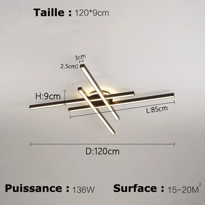 Lumivéra™ – Plafonnier LED Design Croisé | Moderne, Minimaliste & Haute Luminosité