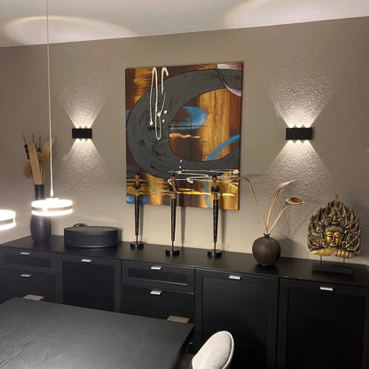 Lumivéra™ LumeaFlex – Applique Murale LED Sans Fil RGB  | Dimmable & Rechargeable USB-C | Installation Sans Perçage